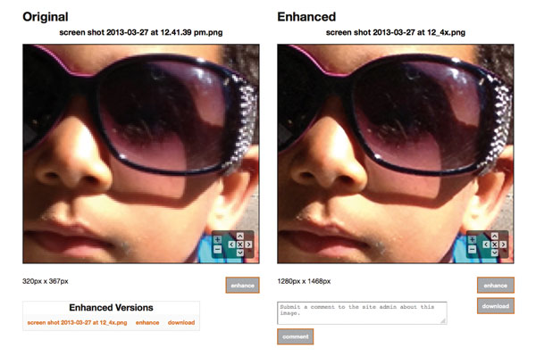 Image enhancement example.