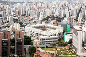 aerial view of stadium
