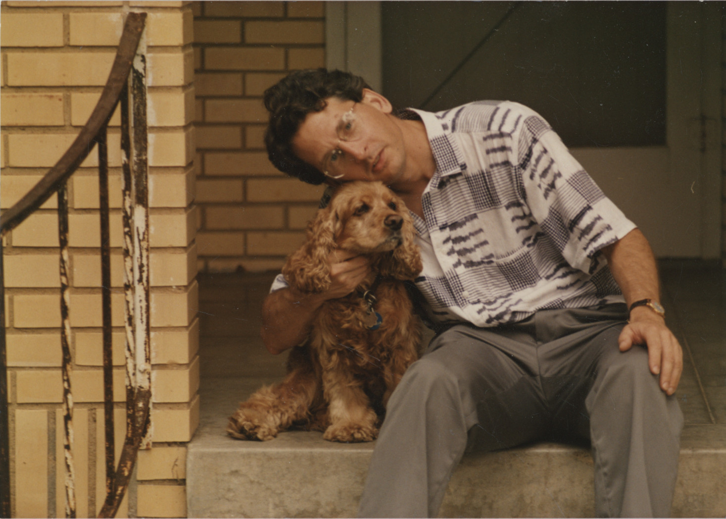 Tom Palaima and his dog, Tater