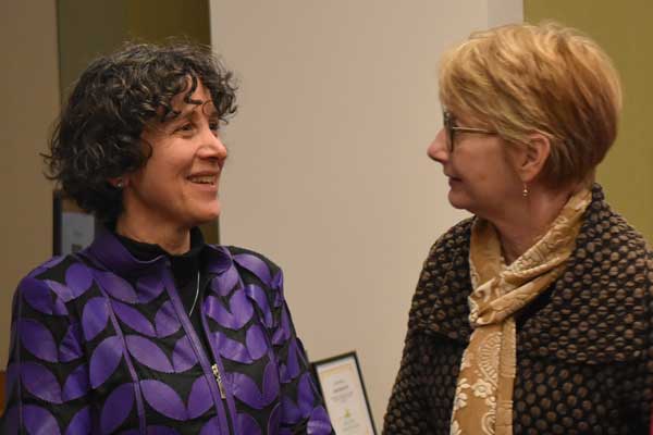 Karen Fingerman and Deb Umberson at the Texas Aging & Longevity Center launch