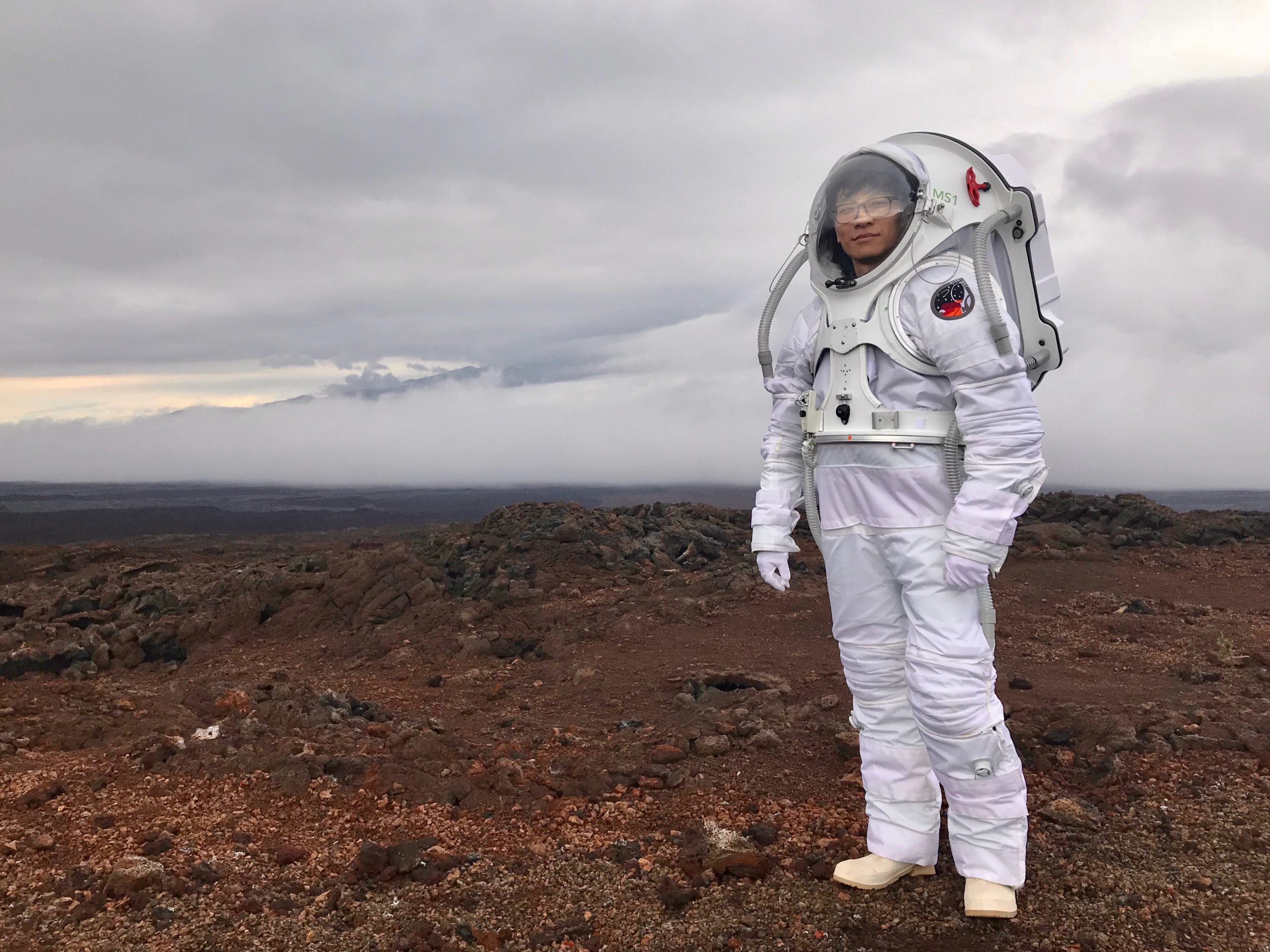 in 'Mars' spacesuit